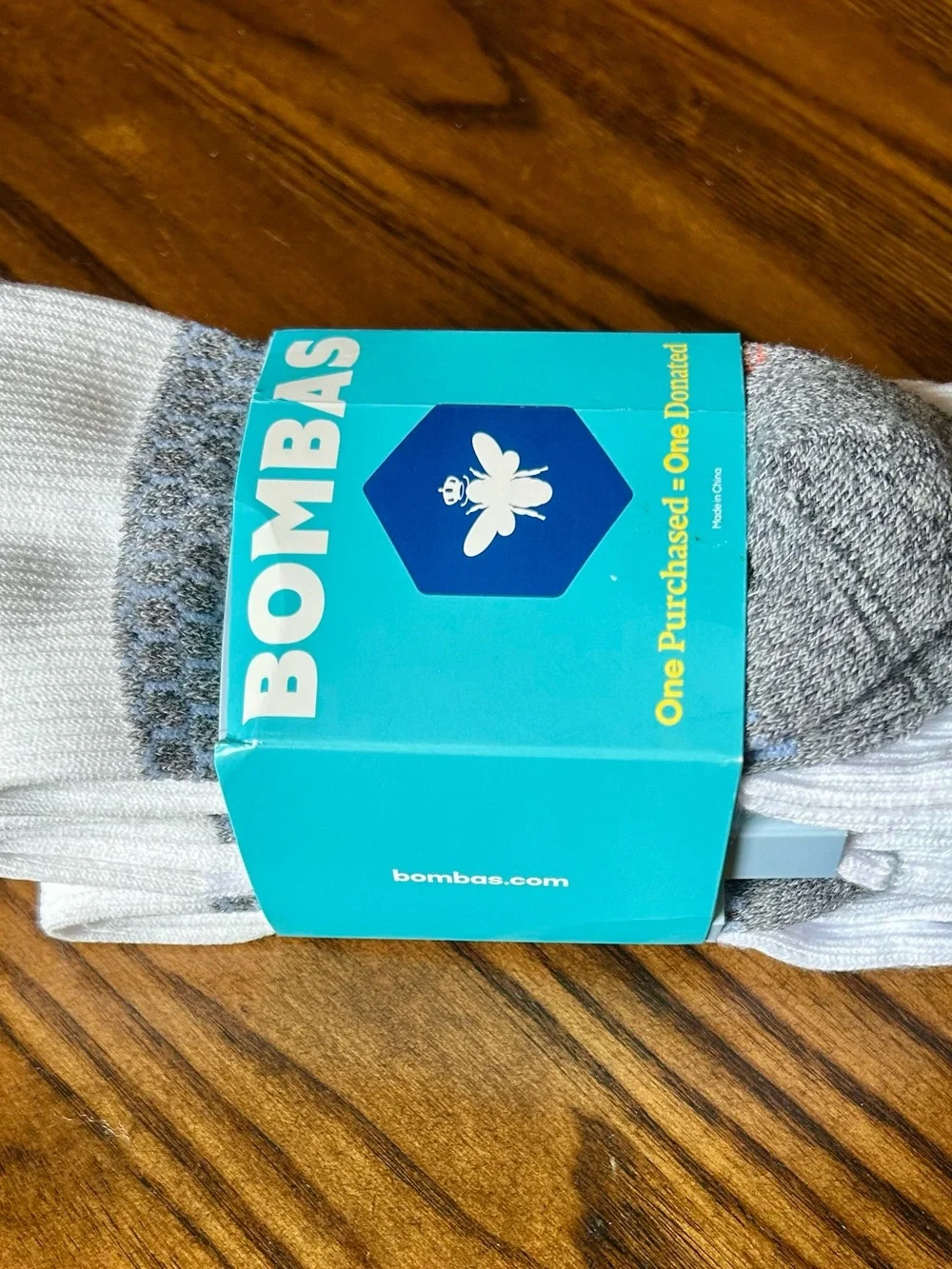 Bombas Men's White and Gray All-Purpose Athletic Socks (3-Pack) NWT